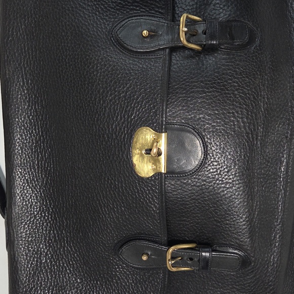 Vintage Chesneau Black Top Grain Leather Men's Briefcase - Picture 2 of 16